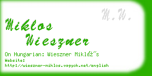 miklos wieszner business card